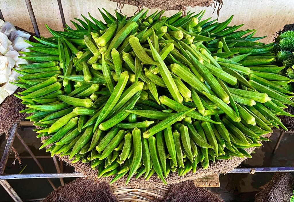 Organic Okra at the Farmer’s Market